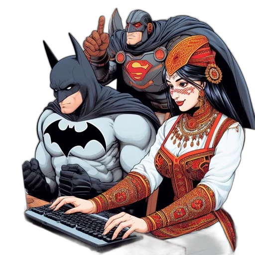 comic book art, concept art, fantasy art, pixel art transparent PNG cut-out