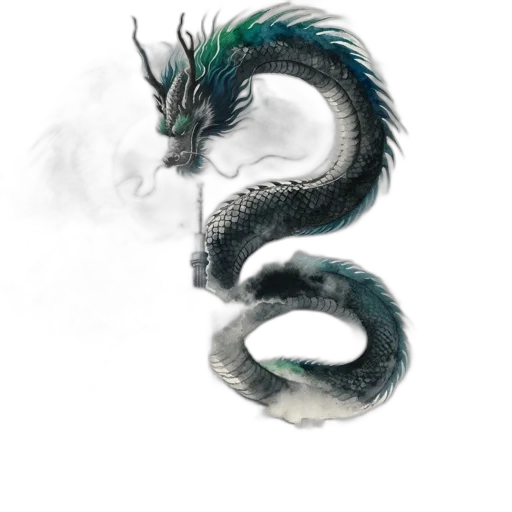 dragon, staff, creature, animal transparent PNG cut-out