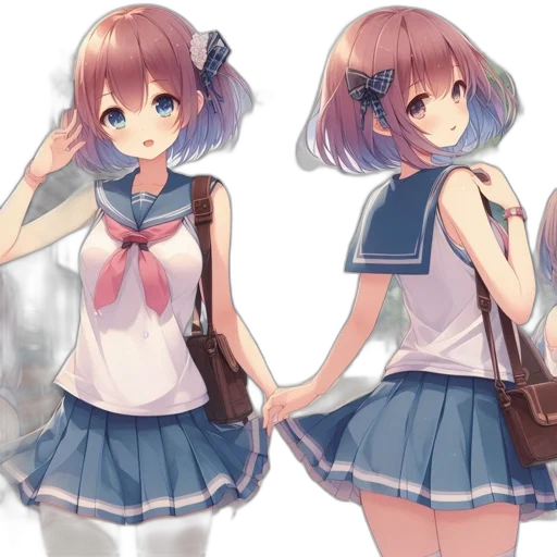 dress, anime, concept art, pixel art transparent PNG cut-out