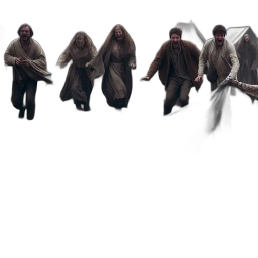 creature, animal, staff, jacket transparent PNG cut-out