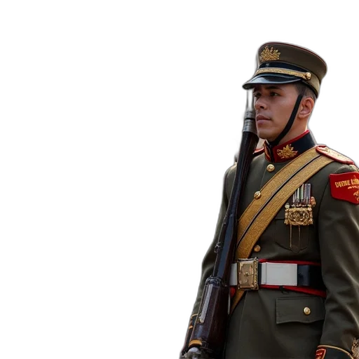staff, jacket, hat, face transparent PNG cut-out
