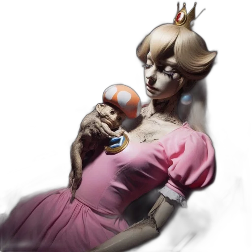 dress, crown, staff, mask transparent PNG cut-out