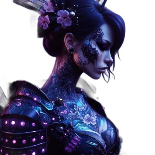 robot, cyberpunk, fantasy art, concept art transparent PNG cut-out
