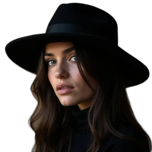 hat, face, jacket, hair transparent PNG cut-out