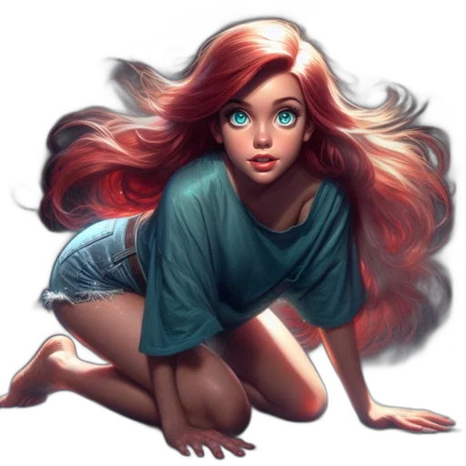 dress, hair, face, creature transparent PNG cut-out
