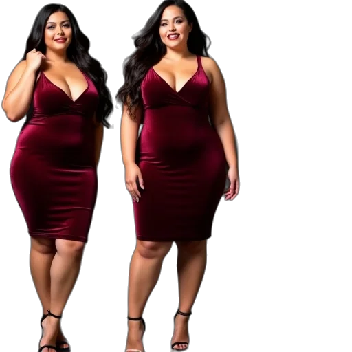 dress, three, pictures, plus transparent PNG cut-out