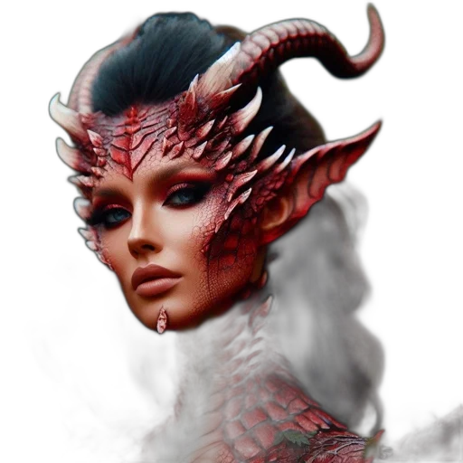 dragon, creature, face, mask transparent PNG cut-out