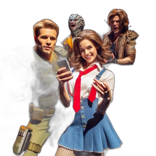 jacket, weapon, robot, concept art transparent PNG cut-out