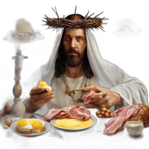 food, photorealistic, concept art, man transparent PNG cut-out
