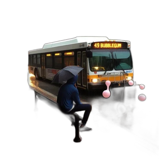 umbrella, robot, car, concept art transparent PNG cut-out