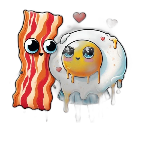 food, concept art, pixel art, two transparent PNG cut-out