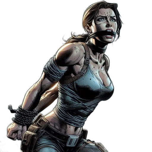 comic book art, concept art, female, character transparent PNG cut-out