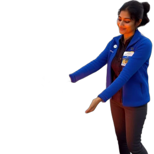 staff, jacket, dress, umbrella transparent PNG cut-out