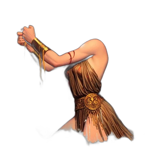 hair, staff, jewelry, weapon transparent PNG cut-out