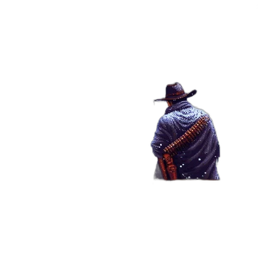 hat, jacket, weapon, robot transparent PNG cut-out