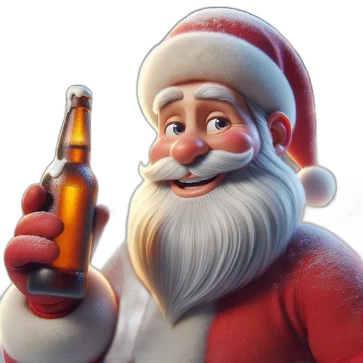 3d render, photorealistic, santa, claus transparent PNG cut-out