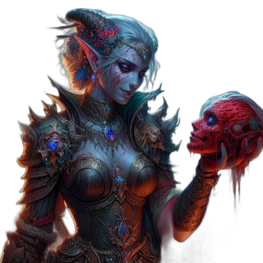 fantasy art, concept art, comic book art, photorealistic transparent PNG cut-out