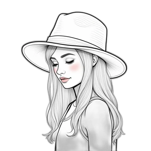 hat, dress, face, cartoon transparent PNG cut-out