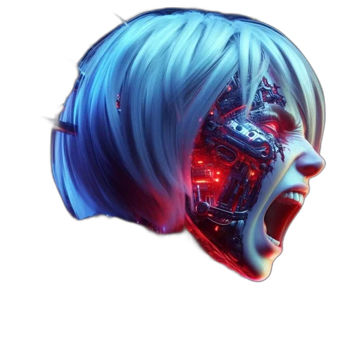 face, robot, mask, creature transparent PNG cut-out