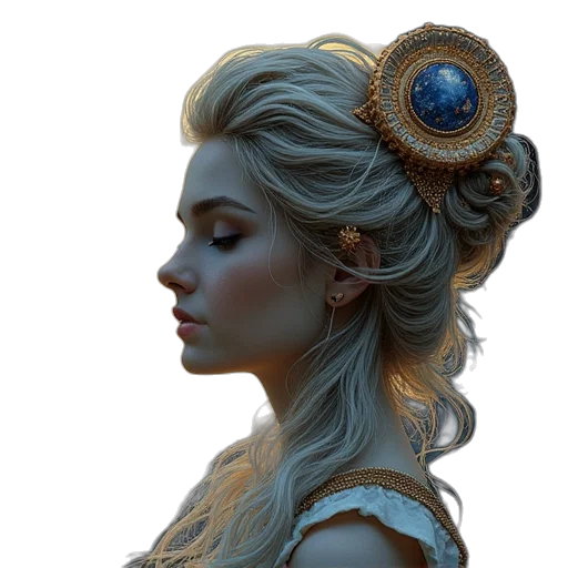 crown, jewelry, hair, face transparent PNG cut-out