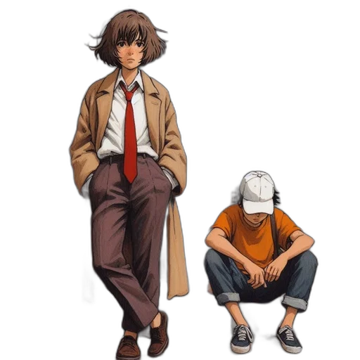 jacket, concept art, pixel art, anime transparent PNG cut-out
