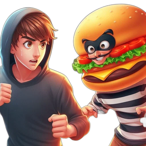 food, concept art, comic book art, cartoon transparent PNG cut-out