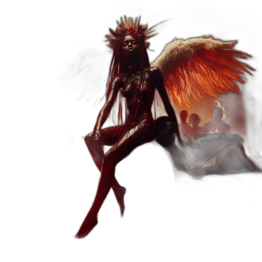 creature, staff, dragon, hair transparent PNG cut-out