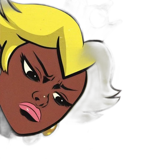face, cartoon, comic book art, concept art transparent PNG cut-out