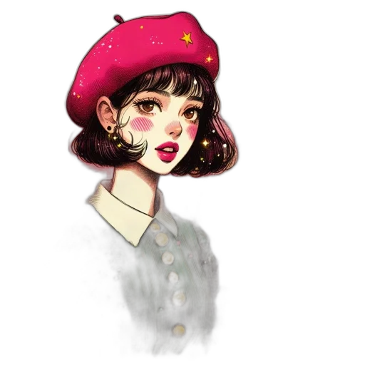 hat, face, staff, dress transparent PNG cut-out