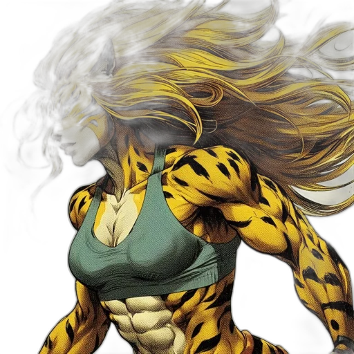 hair, animal, comic book art, fantasy art transparent PNG cut-out