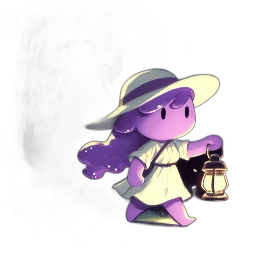 staff, hat, dress, creature transparent PNG cut-out