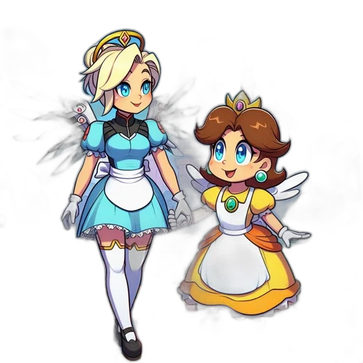 dress, crown, staff, pixel art transparent PNG cut-out