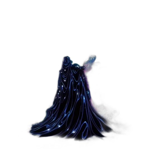 dress, hair, staff, creature transparent PNG cut-out