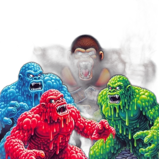 creature, concept art, comic book art, pixel art transparent PNG cut-out
