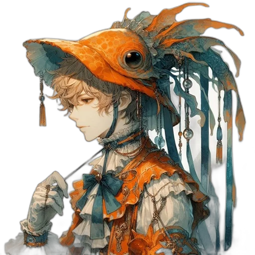 hat, crown, staff, mask transparent PNG cut-out
