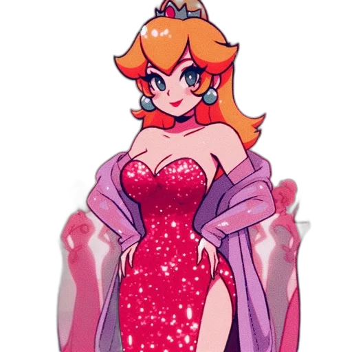 dress, crown, jacket, pixel art transparent PNG cut-out