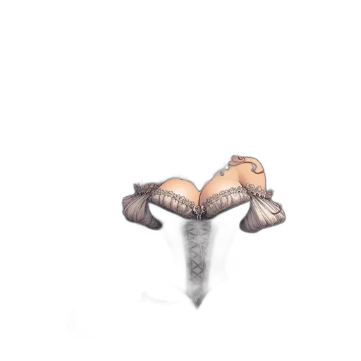 shoes, hair, weapon, creature transparent PNG cut-out