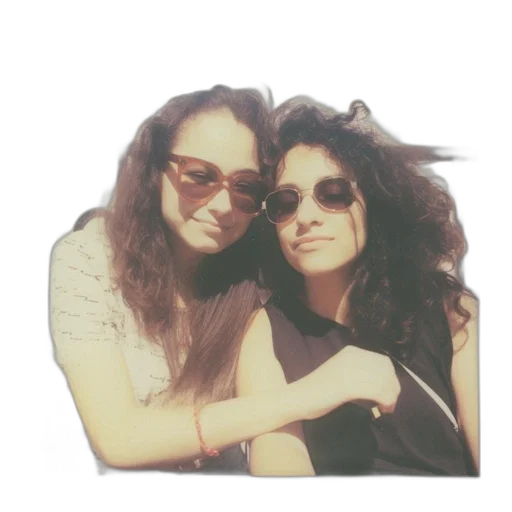 photorealistic, two, women, one transparent PNG cut-out