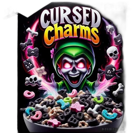 creature, black, cereal, box transparent PNG cut-out