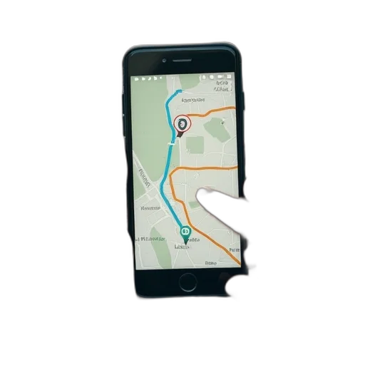 person, holding, smartphone, gps transparent PNG cut-out