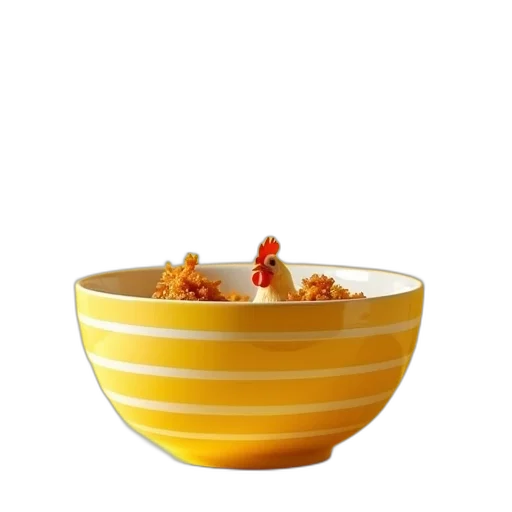 food, crown, 3d render, photorealistic transparent PNG cut-out