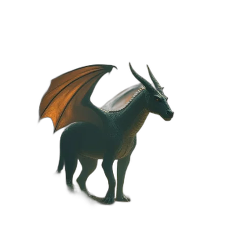 dragon, animal, creature, staff transparent PNG cut-out