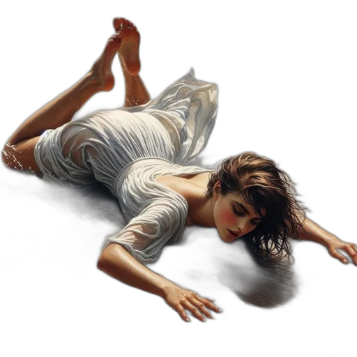 dress, photorealistic, oil painting, concept art transparent PNG cut-out