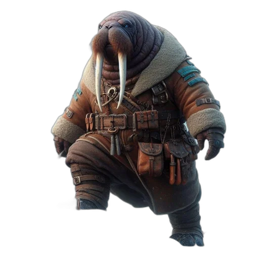 creature, jacket, animal, staff transparent PNG cut-out