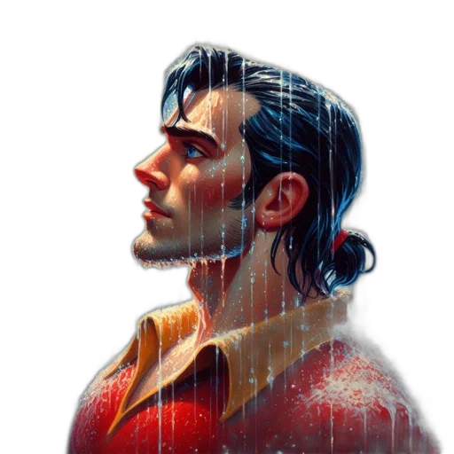 face, jacket, comic book art, concept art transparent PNG cut-out