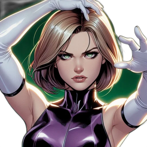 comic book art, concept art, cartoon, woman transparent PNG cut-out