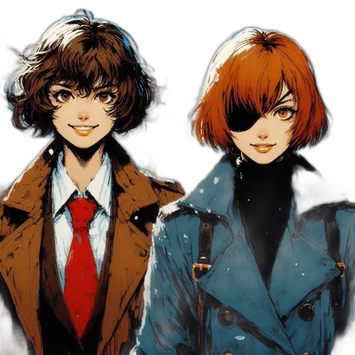jacket, comic book art, concept art, anime transparent PNG cut-out