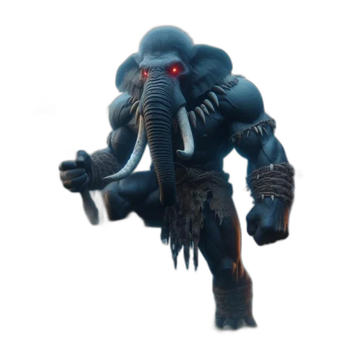 creature, animal, concept art, 3d render transparent PNG cut-out