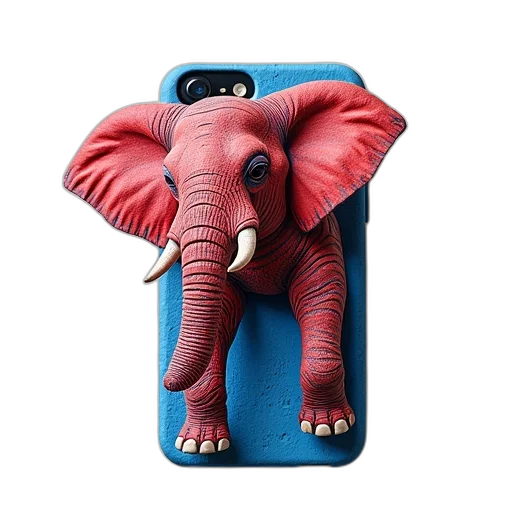 animal, creature, red, blue transparent PNG cut-out