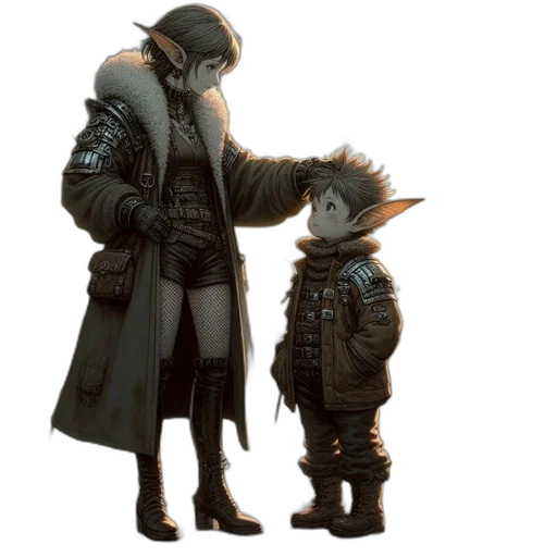 jacket, concept art, fantasy art, 3d render transparent PNG cut-out